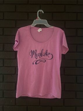 Gildan Pink "Muskoka" Short Sleeve Tee